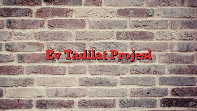 Ev Tadilat Projesi