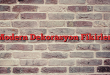 Modern Dekorasyon Fikirleri