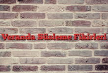 Veranda Süsleme Fikirleri
