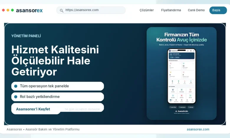 asansör bakım takip programı