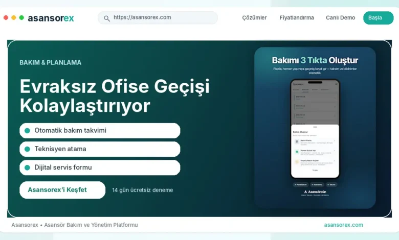 asansör bakım yazılımı